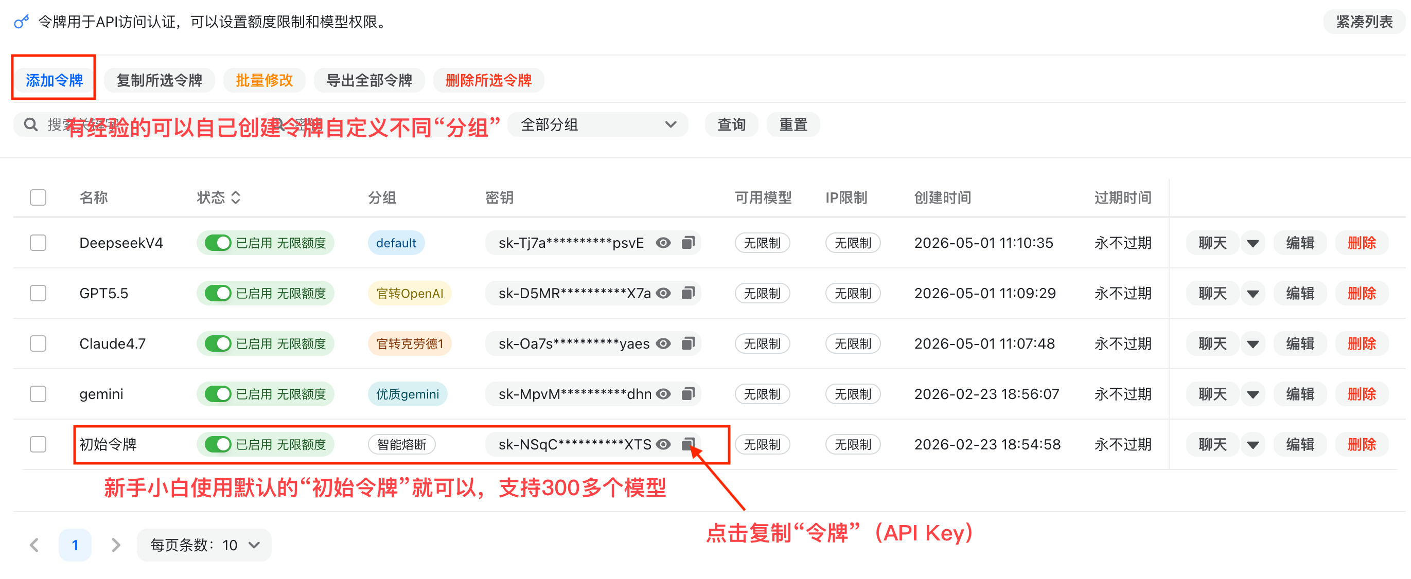 TimRouter 控制台获取 API 令牌